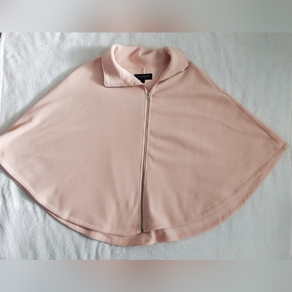 Marc New York Fleece Zip Up Poncho Size S Powder pink/ peach color - Picture 1 of 12